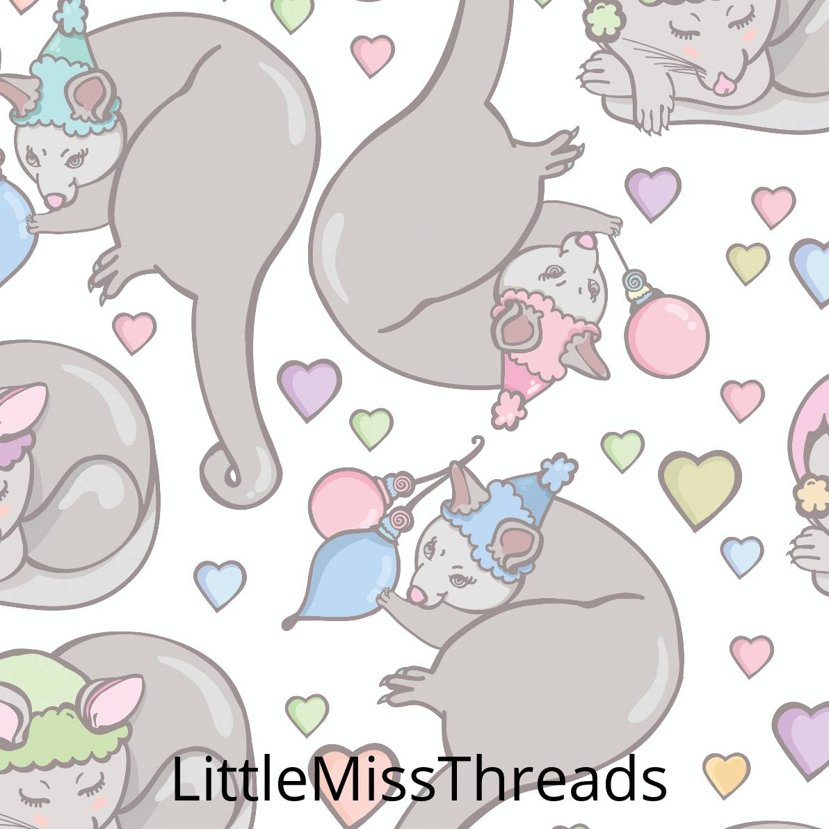 PRE ORDER - Aussie Christmas Possums - Fabric - Fabric from [store] by Little Miss Threads - 