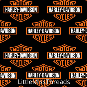 PRE ORDER - Harley Davidson Logo - Fabric - Fabric from [store] by Little Miss Threads - 
