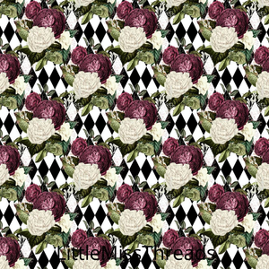 PRE ORDER - Vintage Alice Black Roses - Fabric - Fabric from [store] by Little Miss Threads - 