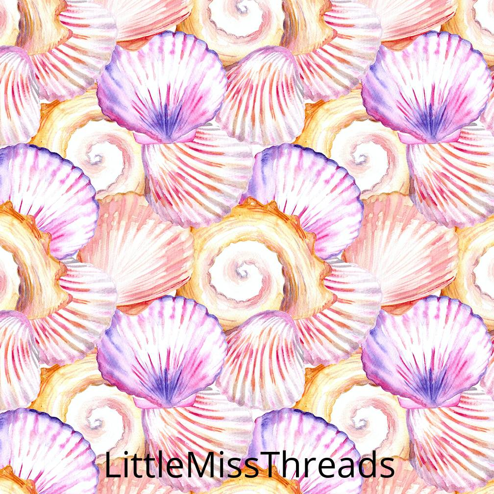PRE ORDER - Sea Shells Orange - Fabric - Fabric from [store] by Little Miss Threads - 