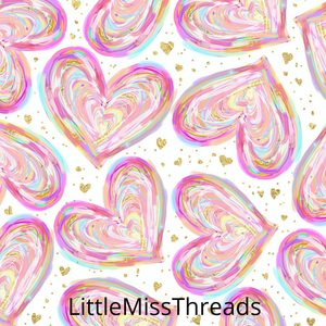PRE ORDER - Sketches Hearts - Fabric - Fabric from [store] by Little Miss Threads - 