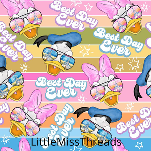 IN STOCK - Best Day Ever Ducks Colour - COTTON LYCRA - Fabric from [store] by Little Miss Threads - 