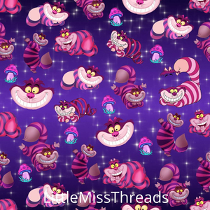 PRE ORDER - Cheshire Cat - Fabric - Fabric from [store] by Little Miss Threads - 