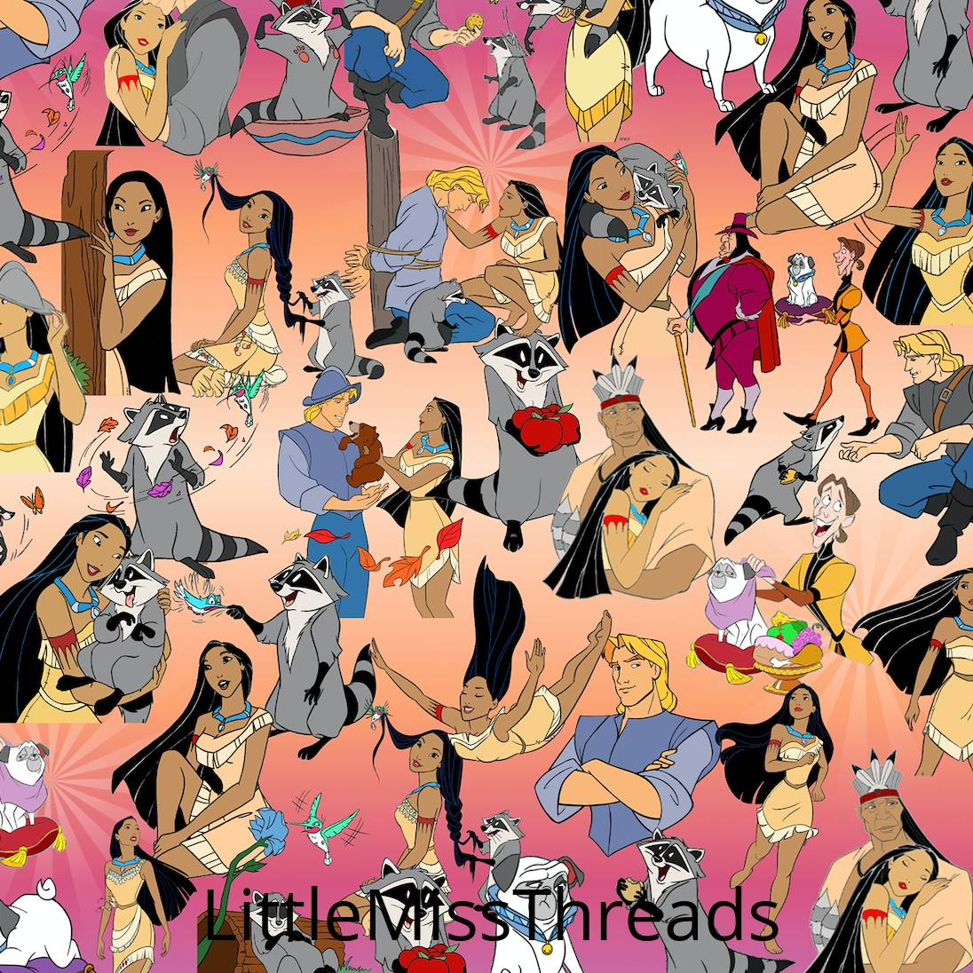 PRE ORDER - Pocahontas - Fabric - Fabric from [store] by Little Miss Threads - 