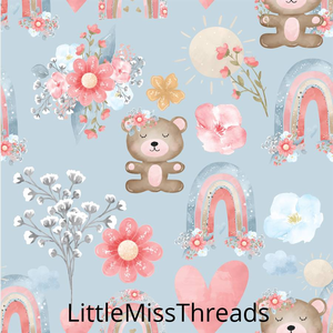 PRE ORDER - Happy Teddies - Fabric - Fabric from [store] by Little Miss Threads - 