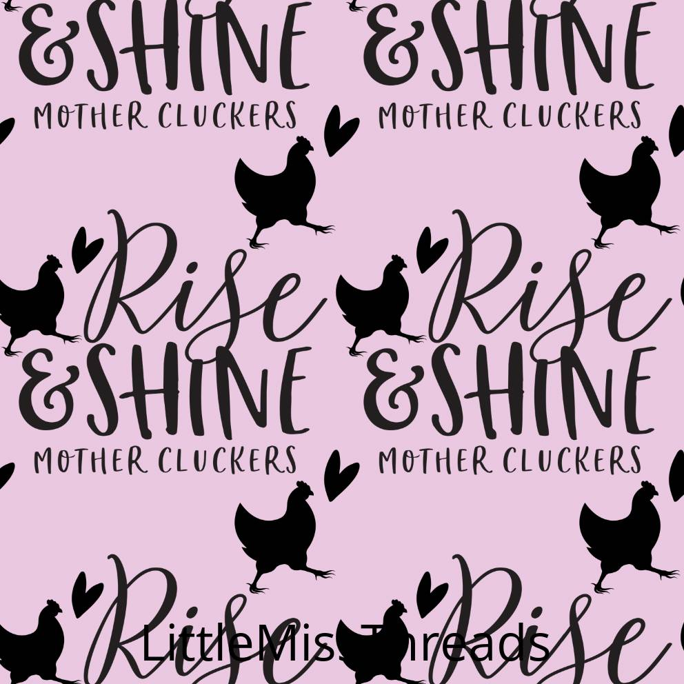 PRE ORDER - Rise & Shine Cluckers - Fabric - Fabric from [store] by Little Miss Threads - 