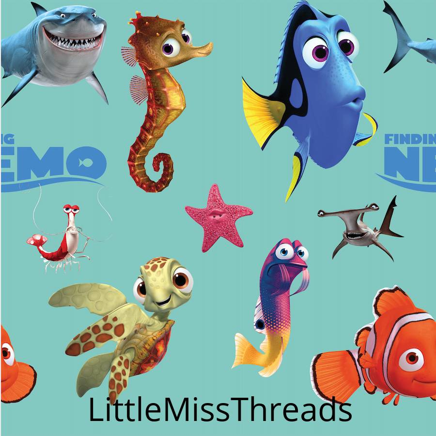 PRE ORDER - Happy Nemo - Fabric - Fabric from [store] by Little Miss Threads - 