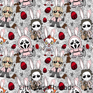 PRE ORDER - Horror Easter Black - Fabric - Fabric from [store] by Little Miss Threads - 