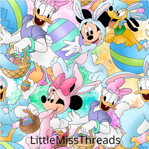 PRE ORDER - Hoppy Easter Minnie - Fabric - Fabric from [store] by Little Miss Threads - 