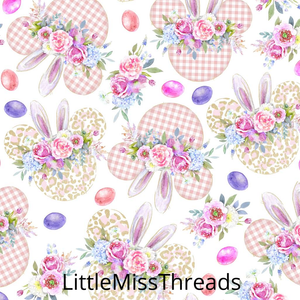 PRE ORDER - Hoppy Easter Minnie Ears - Fabric - Fabric from [store] by Little Miss Threads - 