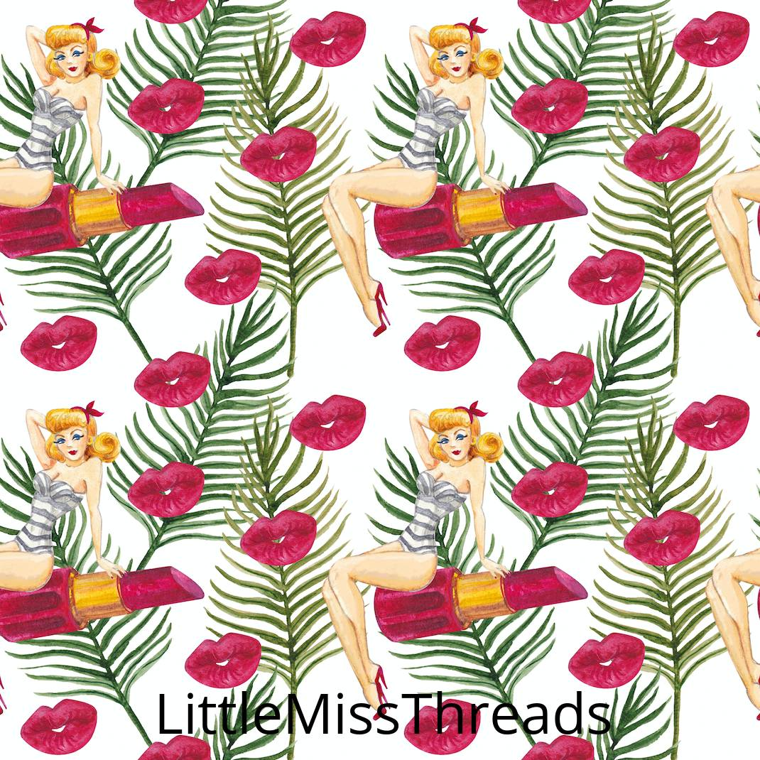 PRE ORDER - Rockabilly Girls White - Fabric - Fabric from [store] by Little Miss Threads - 