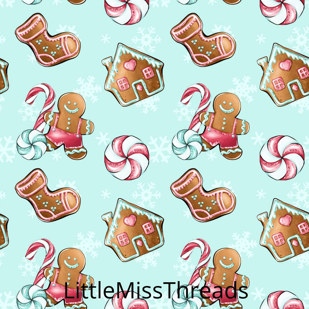 PRE ORDER - Gingerbread Blue - Fabric - Fabric from [store] by Little Miss Threads - 