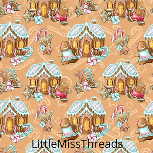 PRE ORDER - Gingerbread House - Fabric - Fabric from [store] by Little Miss Threads - 