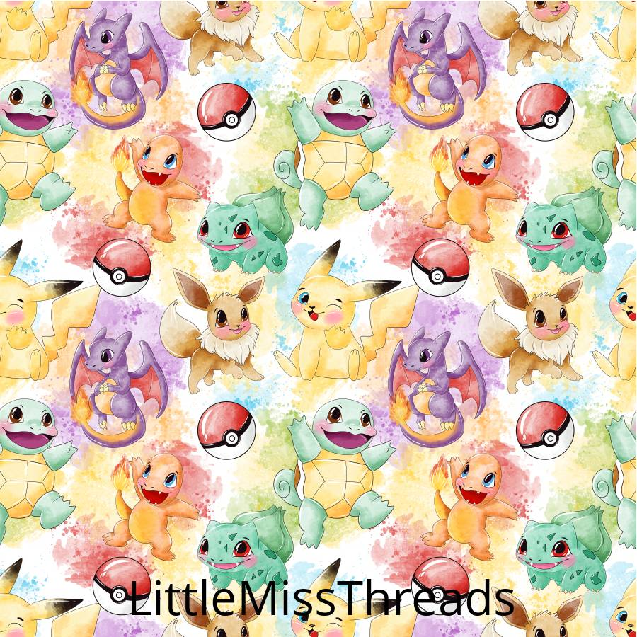PRE ORDER - Pokemon Picachu Yellow - Fabric - Fabric from [store] by Little Miss Threads - 