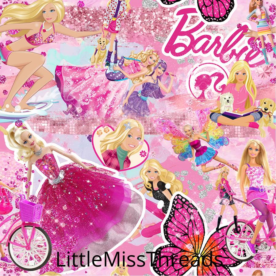 PRE ORDER - Barbie Adventures - Fabric - Fabric from [store] by Little Miss Threads - 