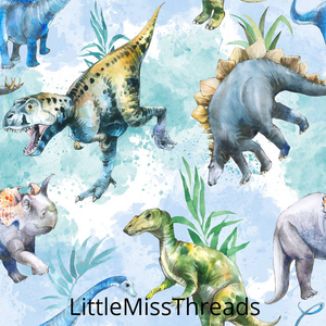 PRE ORDER - Land of Dinosaurs - Fabric - Fabric from [store] by Little Miss Threads - 