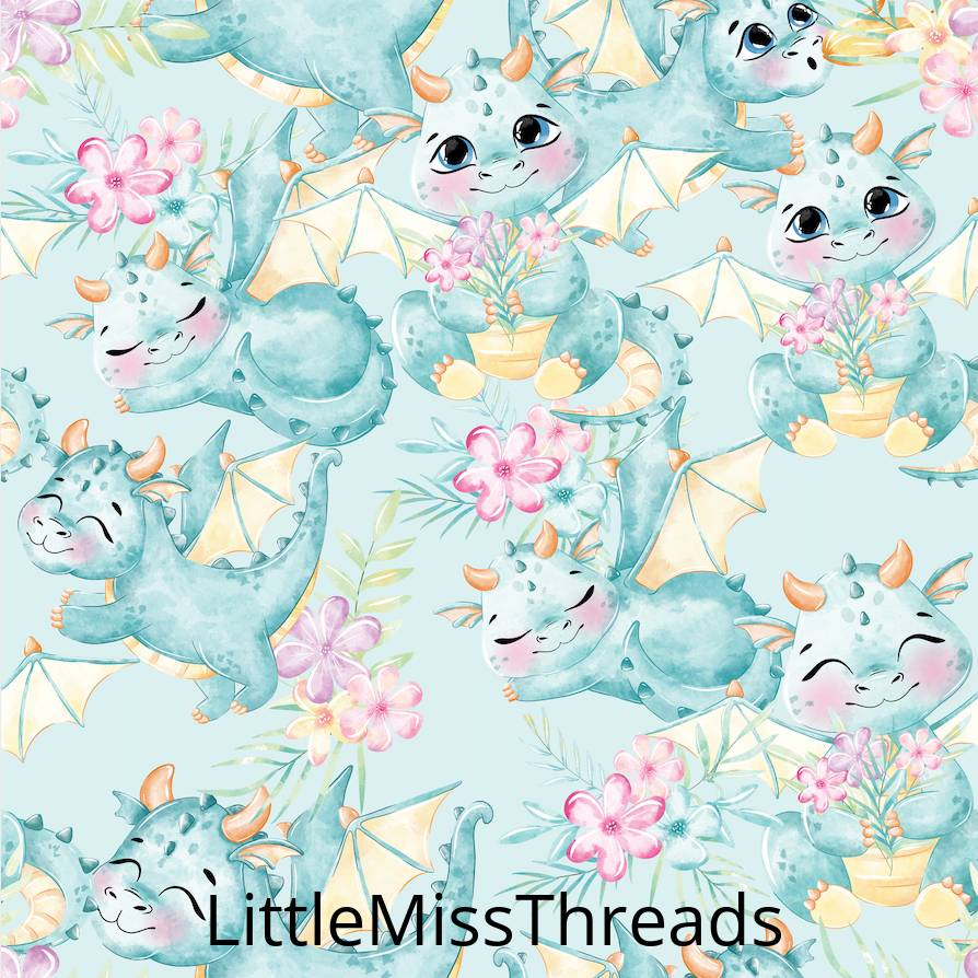 PRE ORDER - Land of Dragons - Fabric - Fabric from [store] by Little Miss Threads - 