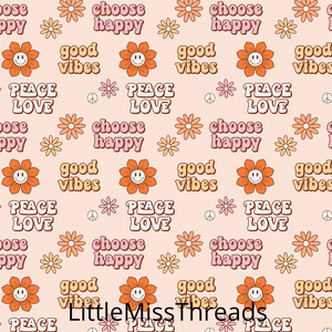 PRE ORDER - Groovy Peace Love - Fabric - Fabric from [store] by Little Miss Threads - 