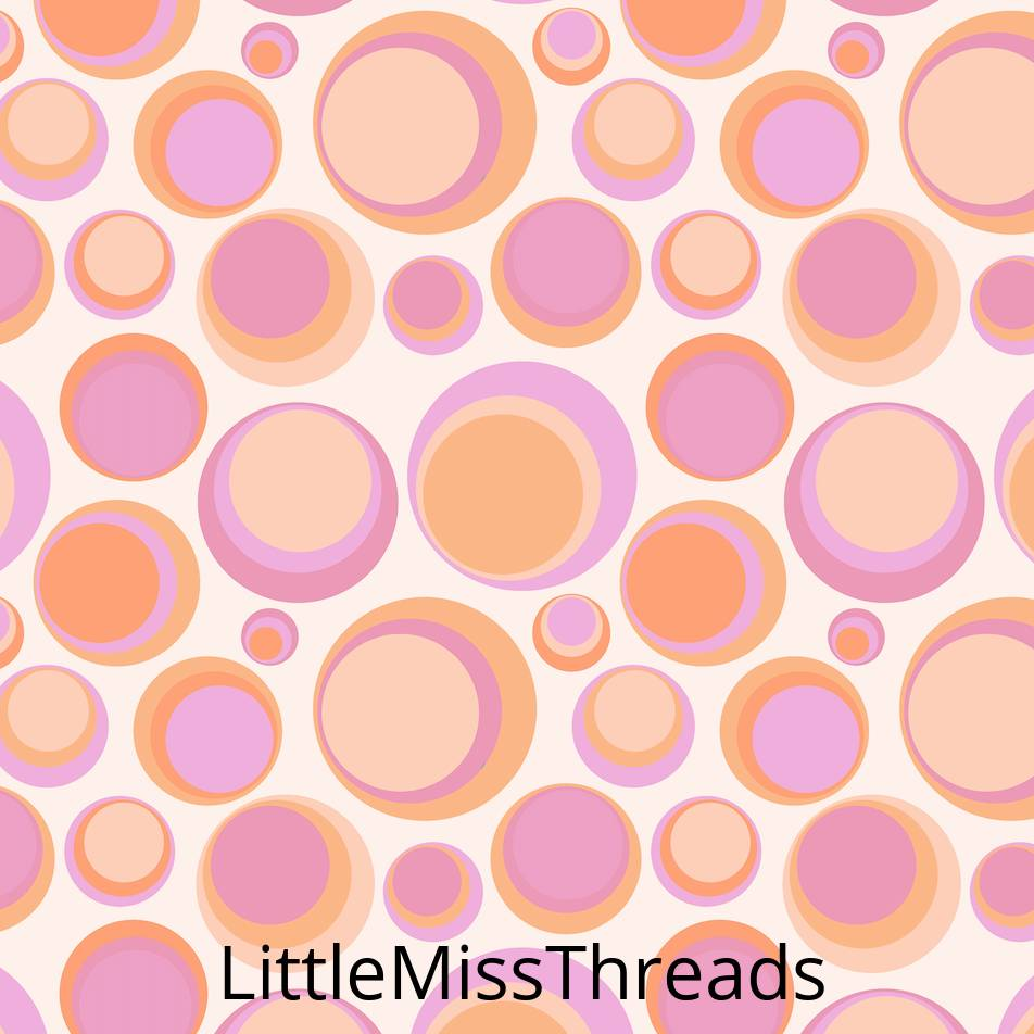 PRE ORDER - Groovy Floral Pastel Circles - Fabric - Fabric from [store] by Little Miss Threads - 
