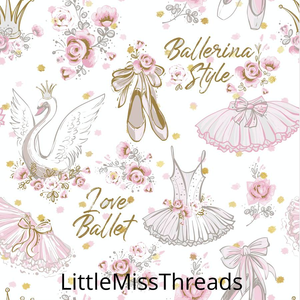PRE ORDER - Ballerina Style White - Fabric - Fabric from [store] by Little Miss Threads - 