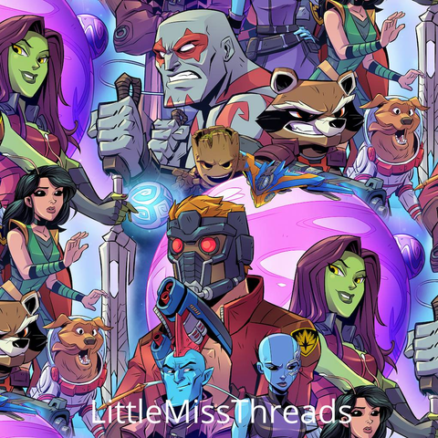 IN STOCK - Guardians of the Galaxy - WOVEN COTTON - Fabric from [store] by Little Miss Threads - 