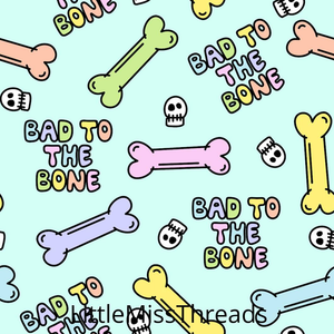 PRE ORDER - Bad to the Bone - Fabric - Fabric from [store] by Little Miss Threads - 