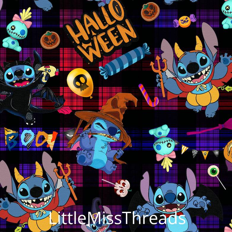 PRE ORDER - Halloween Lilo Stitch - Fabric - Fabric from [store] by Little Miss Threads - 