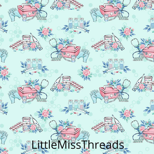 PRE ORDER - Doctors and Nurses - Fabric - Fabric from [store] by Little Miss Threads - 