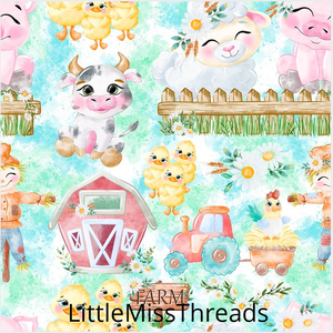 PRE ORDER -  Farm Friends - Fabric - Fabric from [store] by Little Miss Threads - 