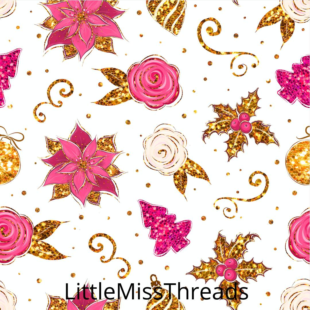 PRE ORDER - Christmas Unicorns White Co-Ord - Fabric - Fabric from [store] by Little Miss Threads - 