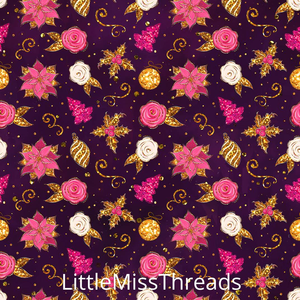 PRE ORDER - Christmas Unicorns Purple Co-ord - Fabric - Fabric from [store] by Little Miss Threads - 