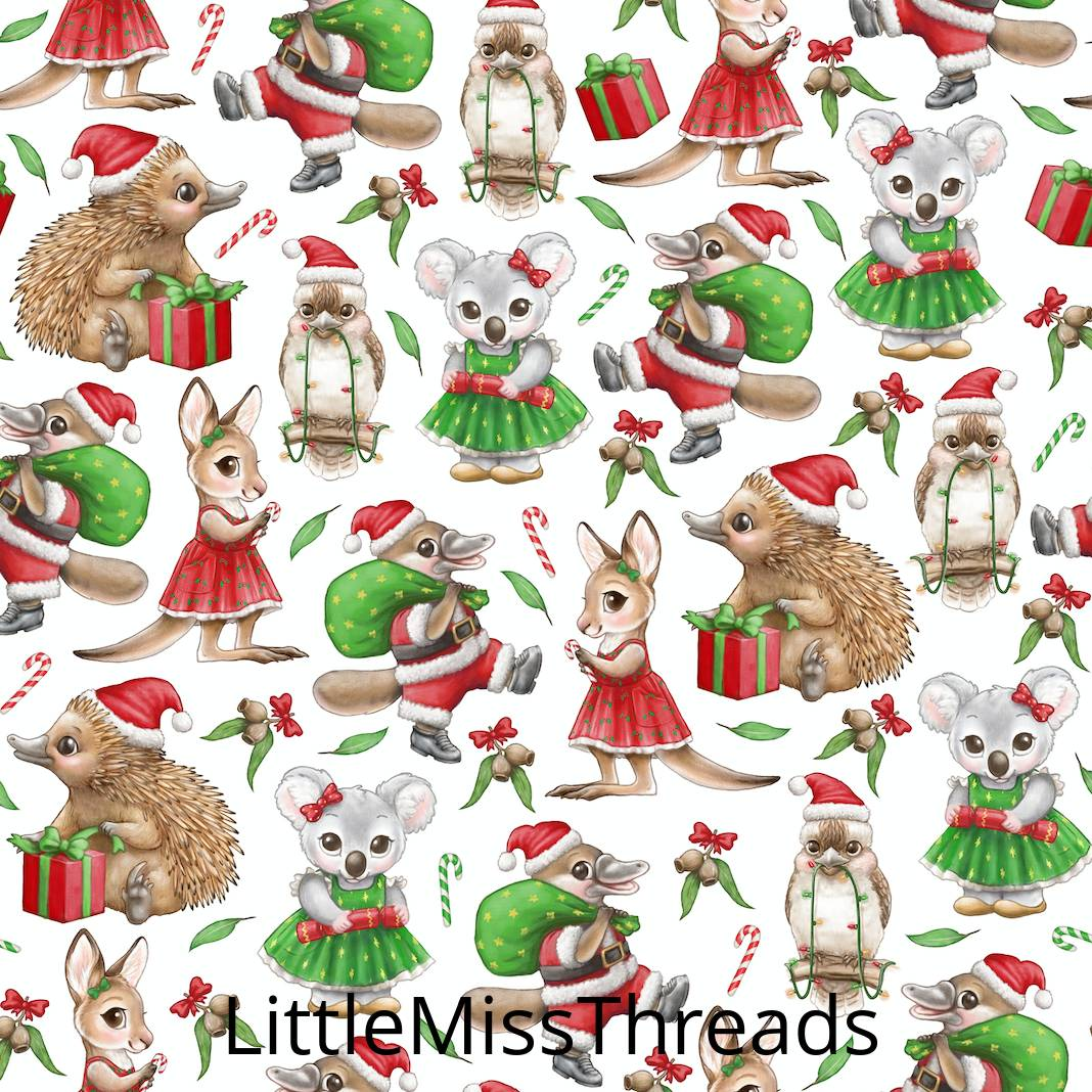 PRE ORDER - Christmas in Aus White - Fabric - Fabric from [store] by Little Miss Threads - 