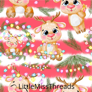 PRE ORDER - Christmas Cute Reindeer Red - Fabric - Fabric from [store] by Little Miss Threads - 