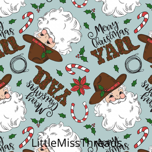 PRE ORDER - Christmas Cowboys - Fabric - Fabric from [store] by Little Miss Threads - 
