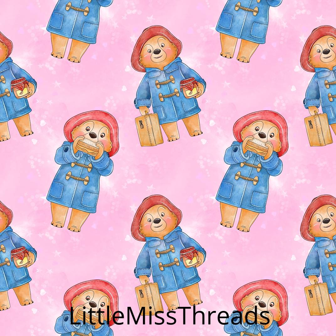 PRE ORDER - Paddington Bear Pink - Fabric - Fabric from [store] by Little Miss Threads - 