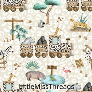 PRE ORDER - Safari Train - Fabric - Fabric from [store] by Little Miss Threads - 