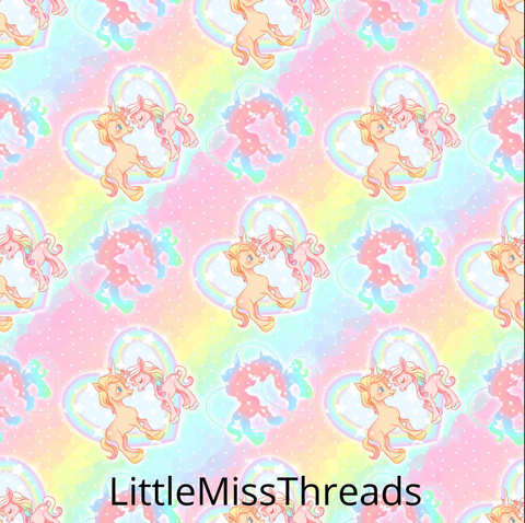 PRE ORDER - Rainbow Unicorns - Fabric - Fabric from [store] by Mini Mooches - 