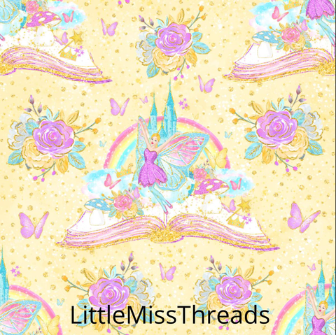 PRE ORDER Fairyland Yellow - MM Exclusive Fabric Print - Fabric from [store] by Mini Mooches - 