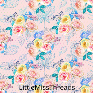 PRE ORDER Magical Roses Pink - Fabric - Fabric from [store] by Mini Mooches - 