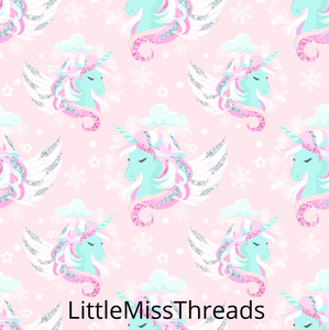 PRE ORDER Winter Wonderland Unicorns - Fabric - Fabric from [store] by Mini Mooches - 