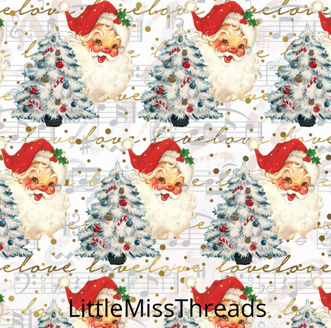 IN STOCK Oh Christmas Tree Santa Fabric - Fabric from [store] by Mini Mooches - 