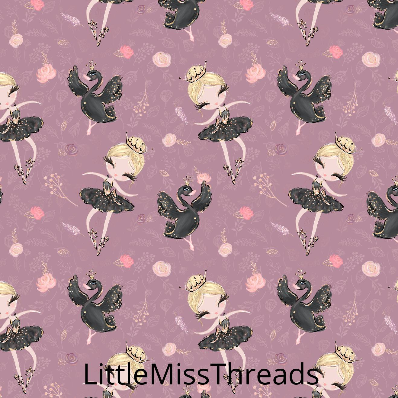 PRE ORDER Baby Ballerinas Main Purple - Fabric from [store] by Mini Mooches - 