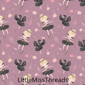 PRE ORDER Baby Ballerinas Main Purple - Fabric from [store] by Mini Mooches - 