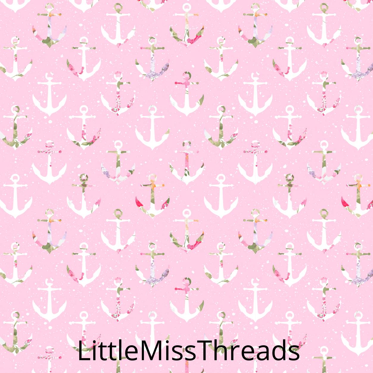 PRE ORDER Sailor Girl Anchors Pink - Fabric from [store] by Mini Mooches - 
