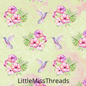 PRE ORDER Hummingbird Green Fabric - Fabric from [store] by Mini Mooches - 