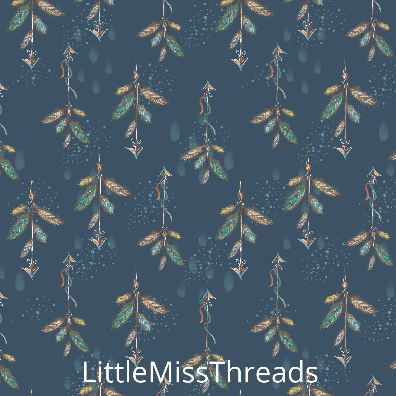 PRE ORDER - Woodland Boys Blue Arrows - Fabric - Fabric from [store] by Mini Mooches - 