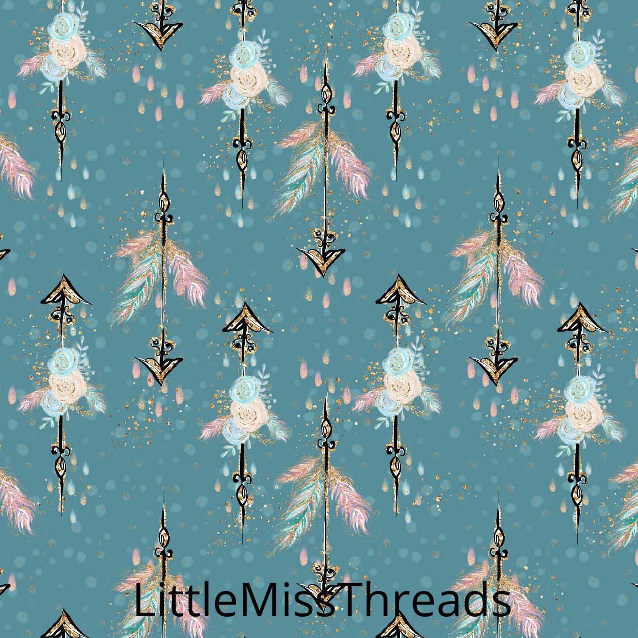 PRE ORDER - Woodland Babes Blue Arrows - Fabric - Fabric from [store] by Mini Mooches - 