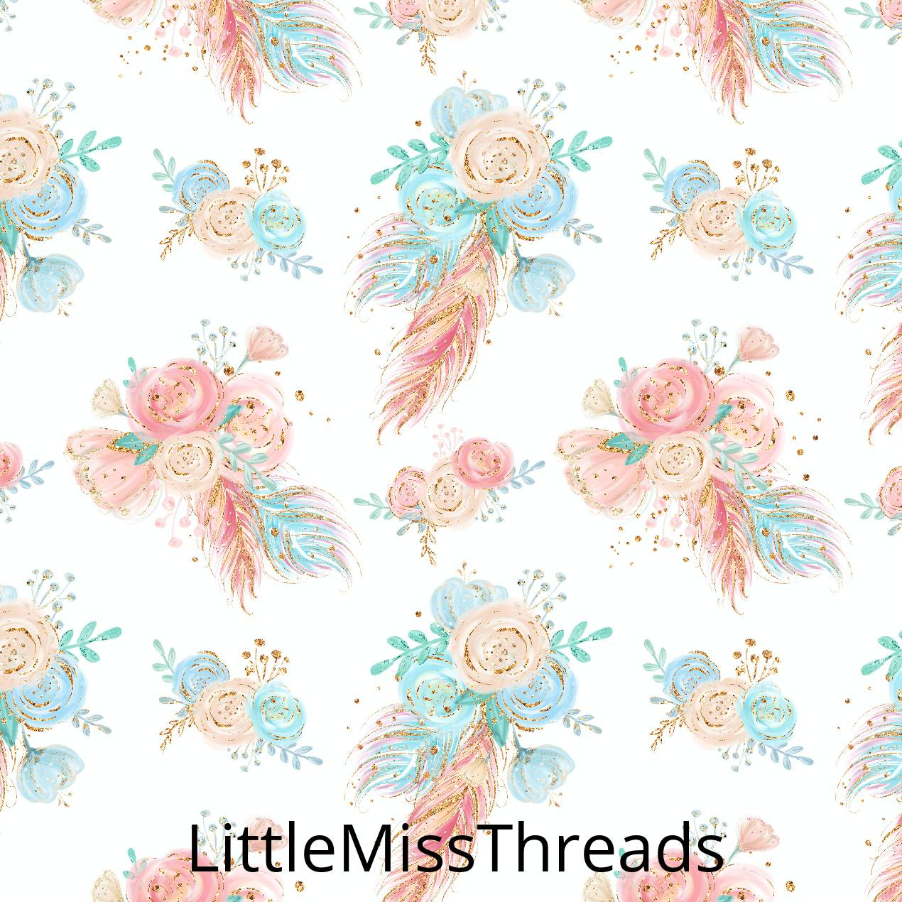 PRE ORDER - Woodland Babes White Floral - Fabric - Fabric from [store] by Mini Mooches - 