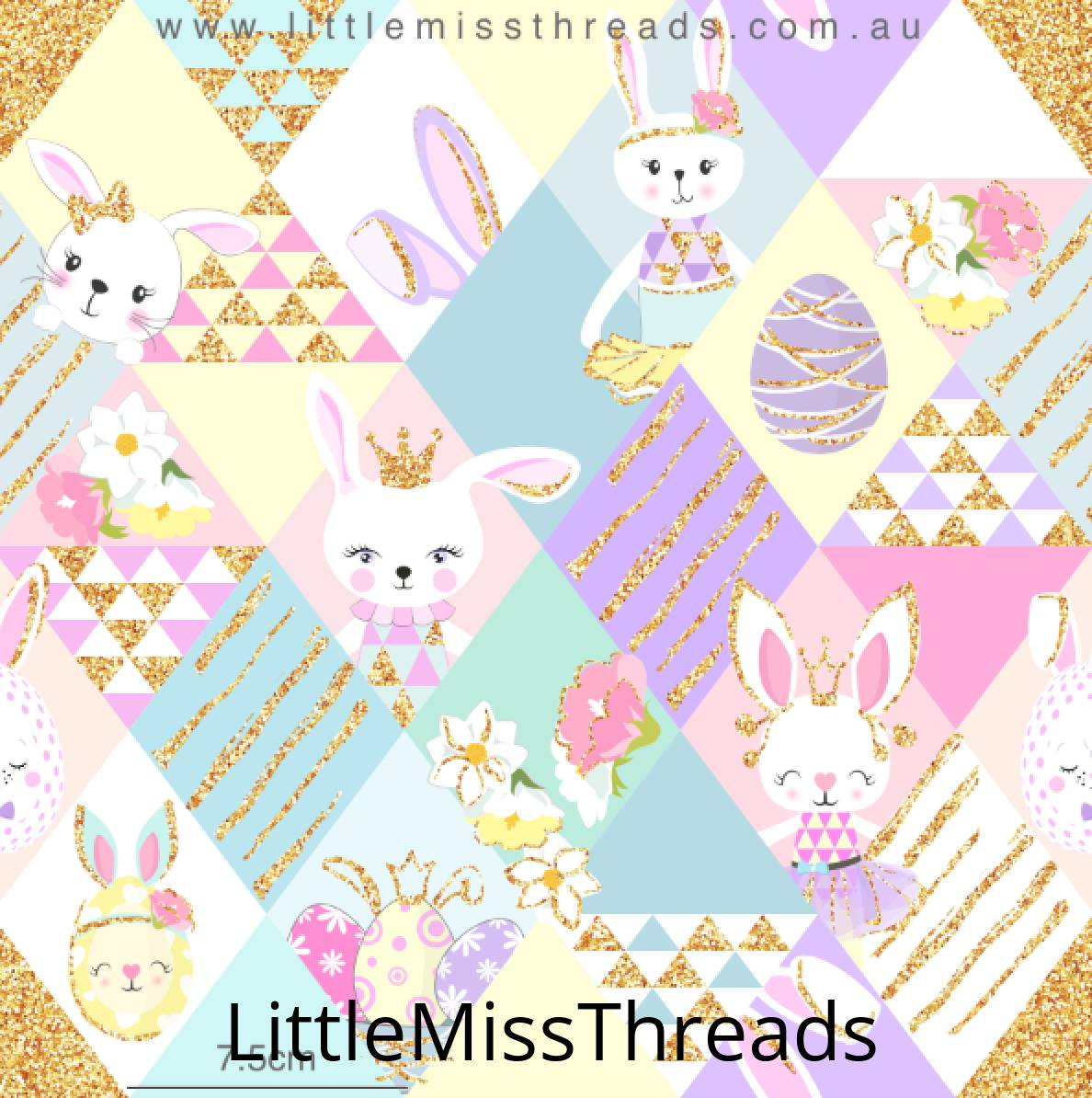 PRE ORDER Happy Easter Bunnies Main Fabric - Fabric from [store] by Mini Mooches - 