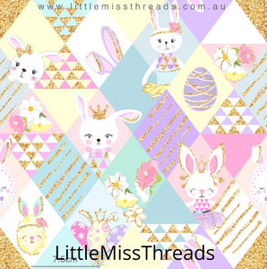 PRE ORDER Happy Easter Bunnies Main Fabric - Fabric from [store] by Mini Mooches - 